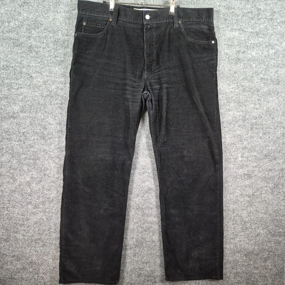Levi's Jeans Mens Black 549 Low Loose Corduroy Straight‎ Baggy